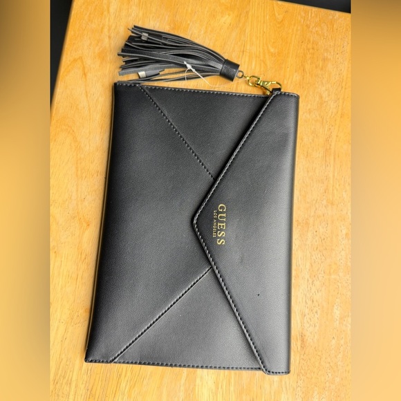 Guess Black Leather Clutch with Tassel - Picture 7 of 9